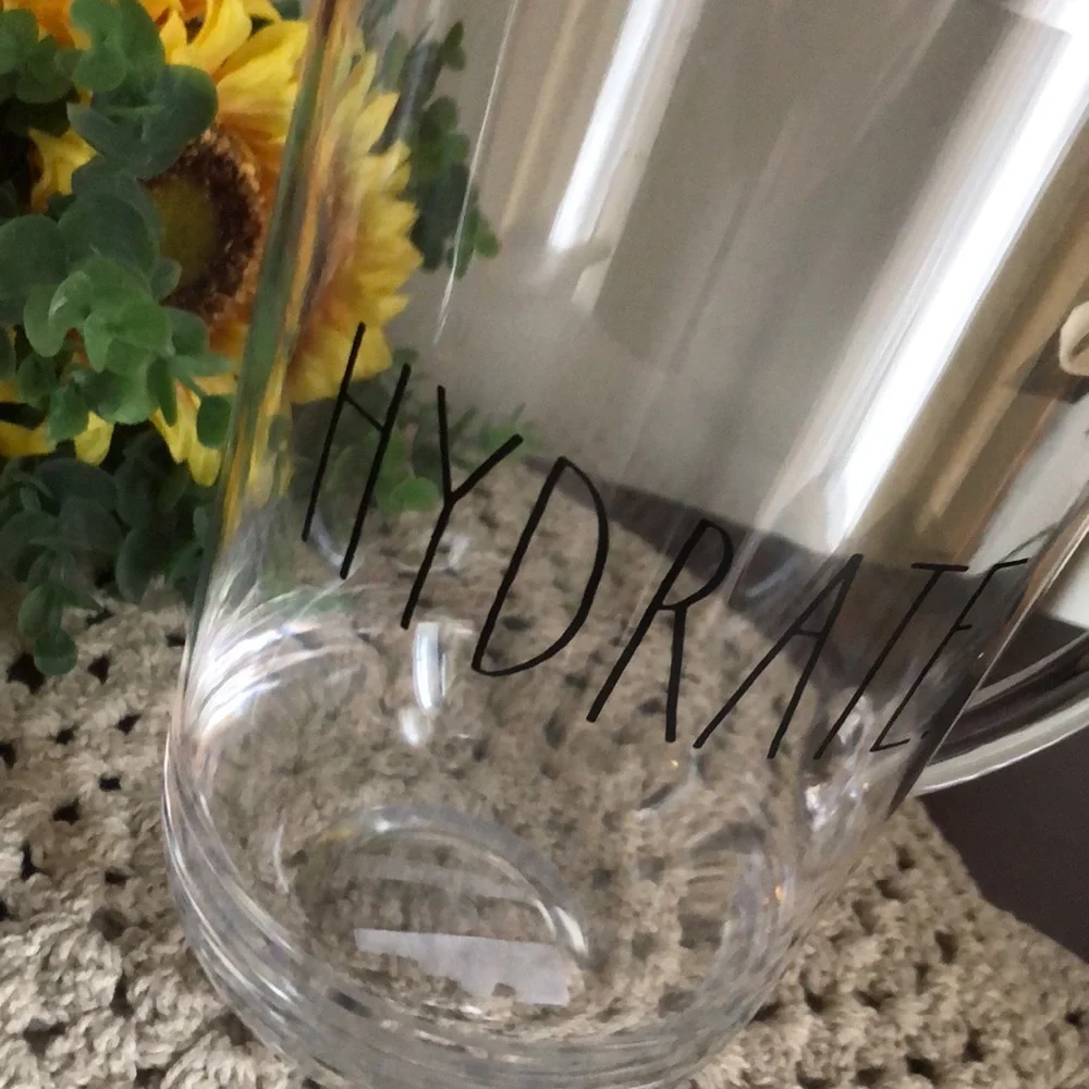 Rae Dunn Clear Acrylic Pitcher with “Hydrate” text - Picture 7 of 9